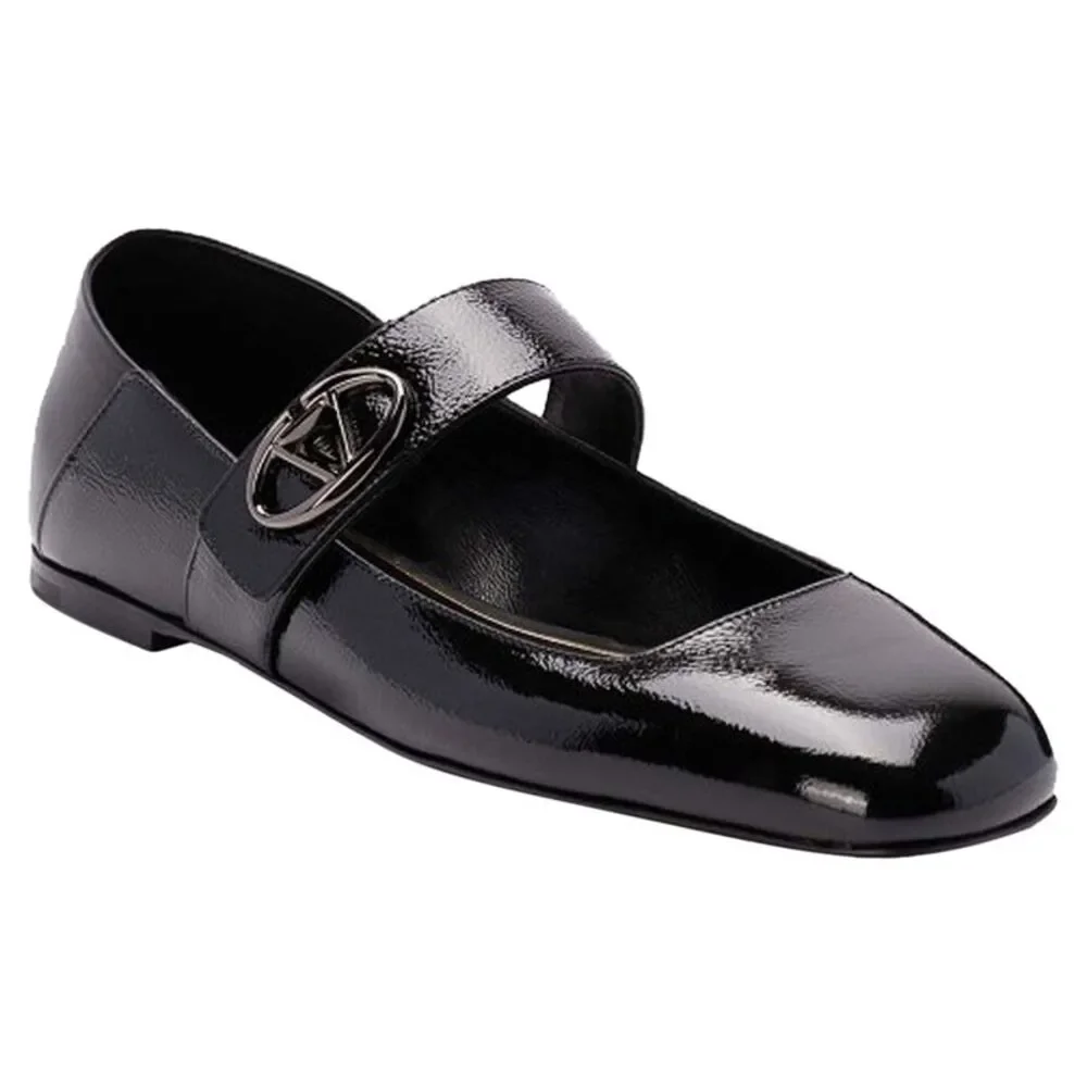 Valentino Garavani Leather Locker Ballerina Flats - Picture 2 of 4